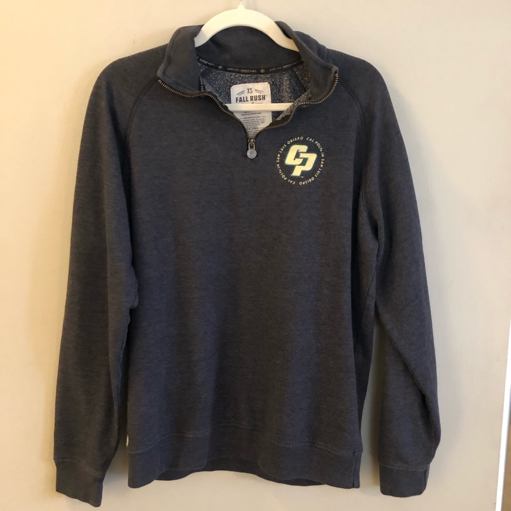 Cal Poly San Luis Obispo Gray Unisex Quarter-Zip Sweater - X Small
